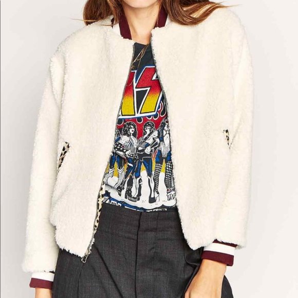 Daydreamer Jackets & Blazers - DAYDREAMER Reversible Teddy Bomber Jacket sz S